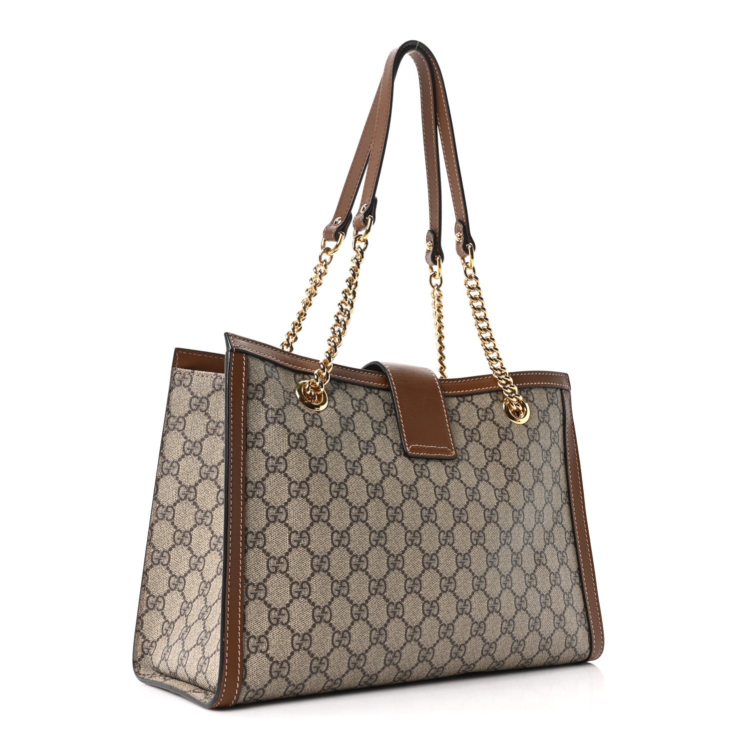 Gucci GG Supreme Monogram Medium Padlock Tote Beige Cuir 3 of 10