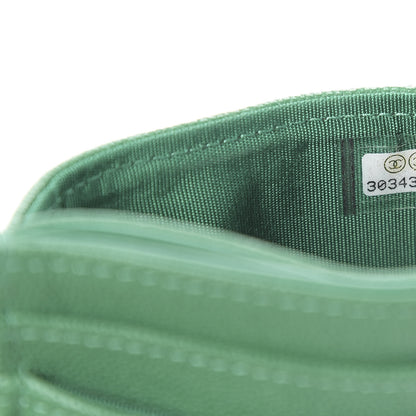 Chanel Caviar Quilted Boy Card Holder Green 7 of 9