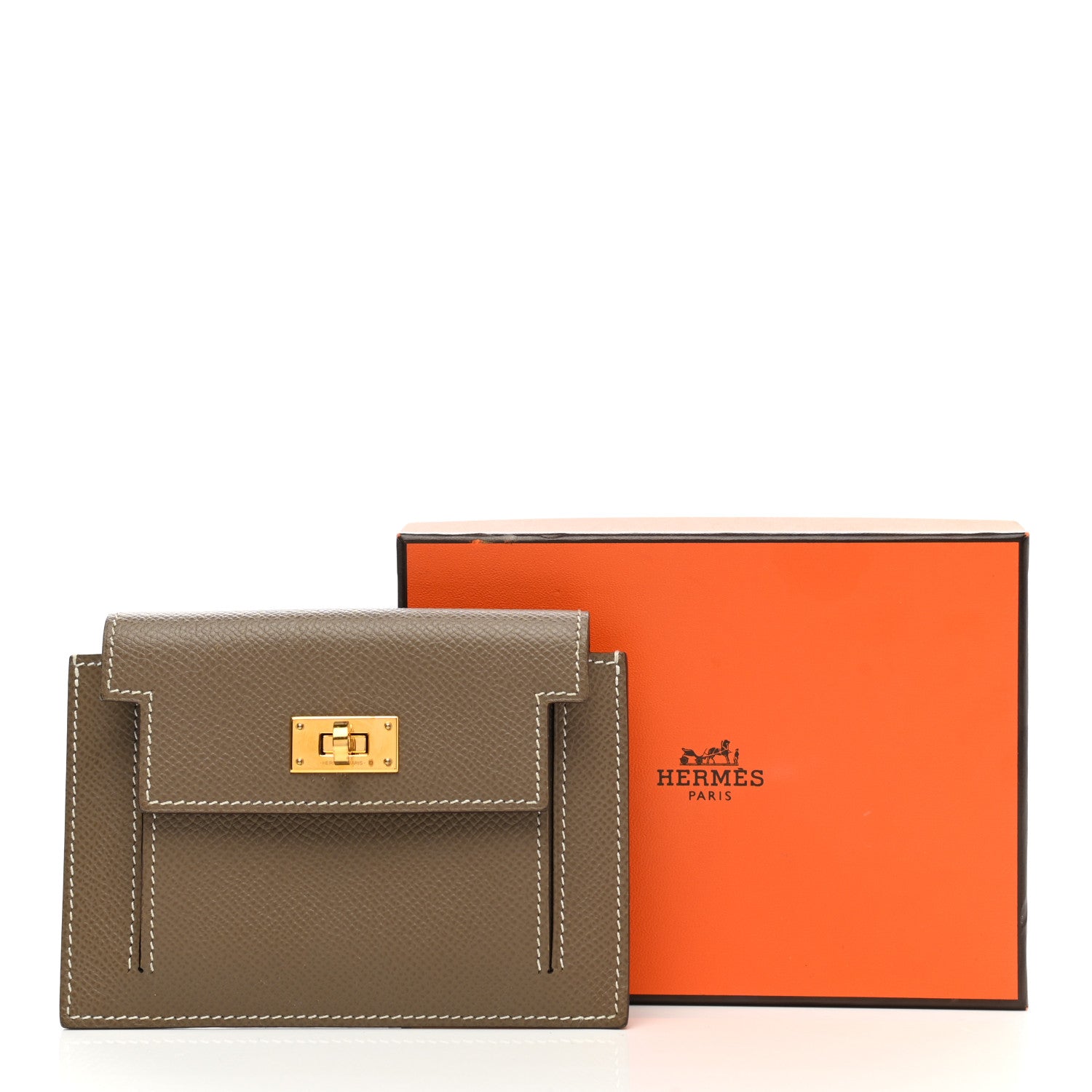 Hermes Epsom Kelly Pocket Compact Wallet Etoupe 8 of 8