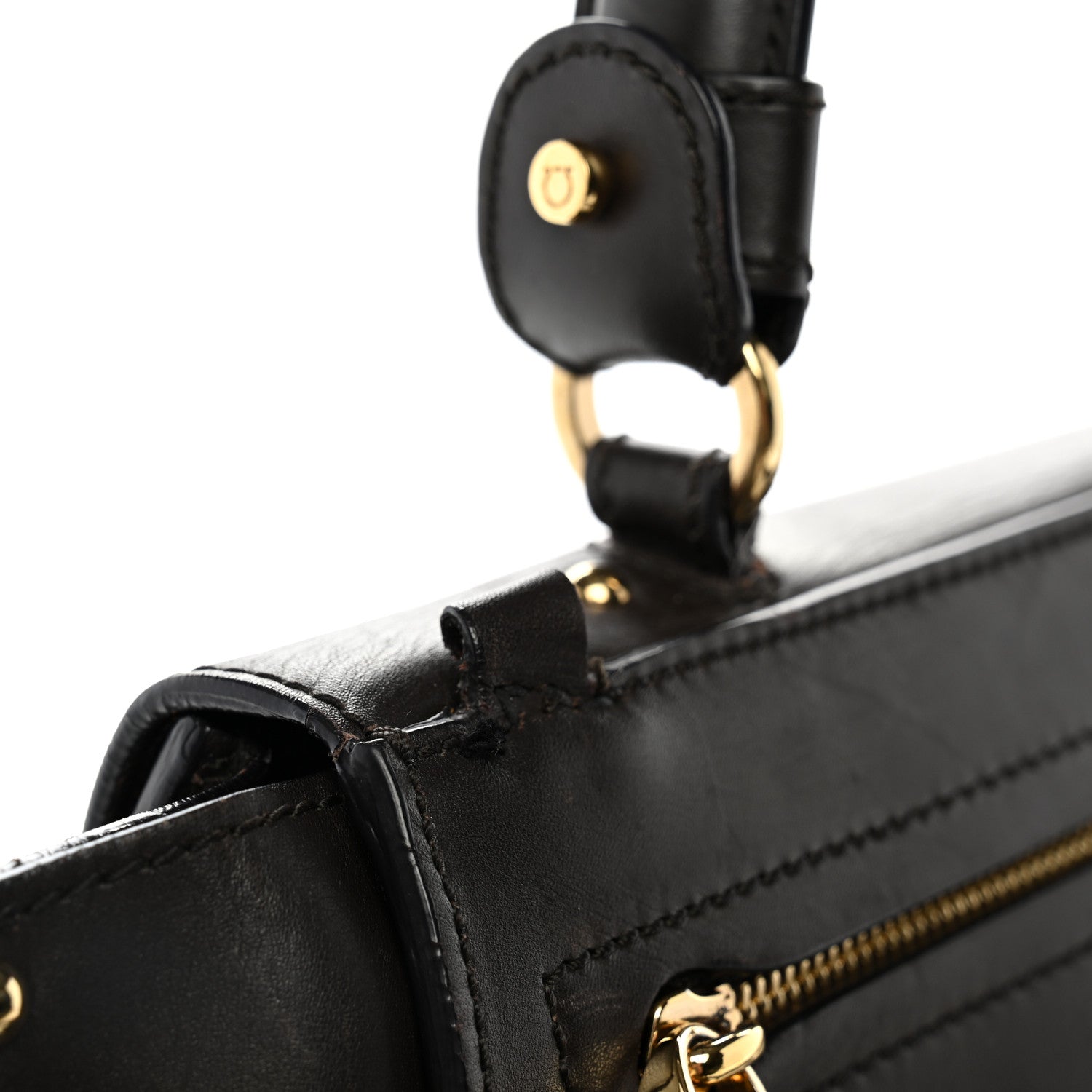 Salvatore Ferragamo Calfskin Medium Sofia Shoulder Bag Brown 11 of 12