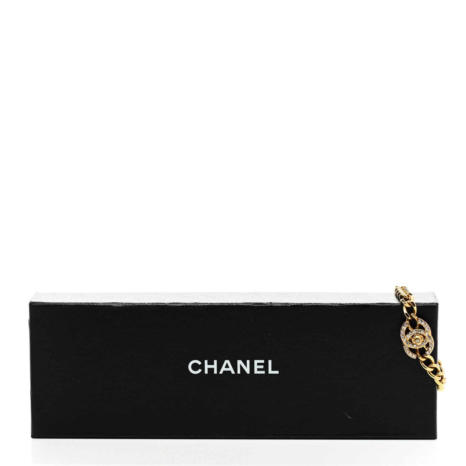 Chanel Crystal CC Turn Lock Bracelet Gold 6 of 6