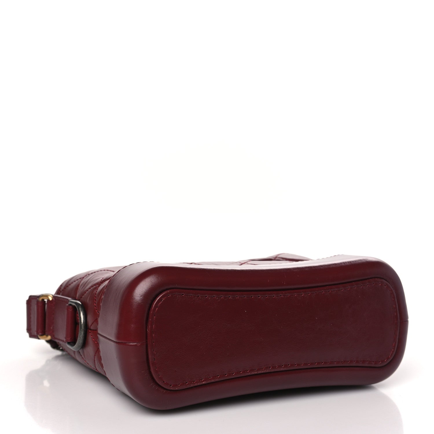 Chanel Aged Calfskin Quilted Small Gabrielle Hobo Burgundy Burgundy 4 of 11