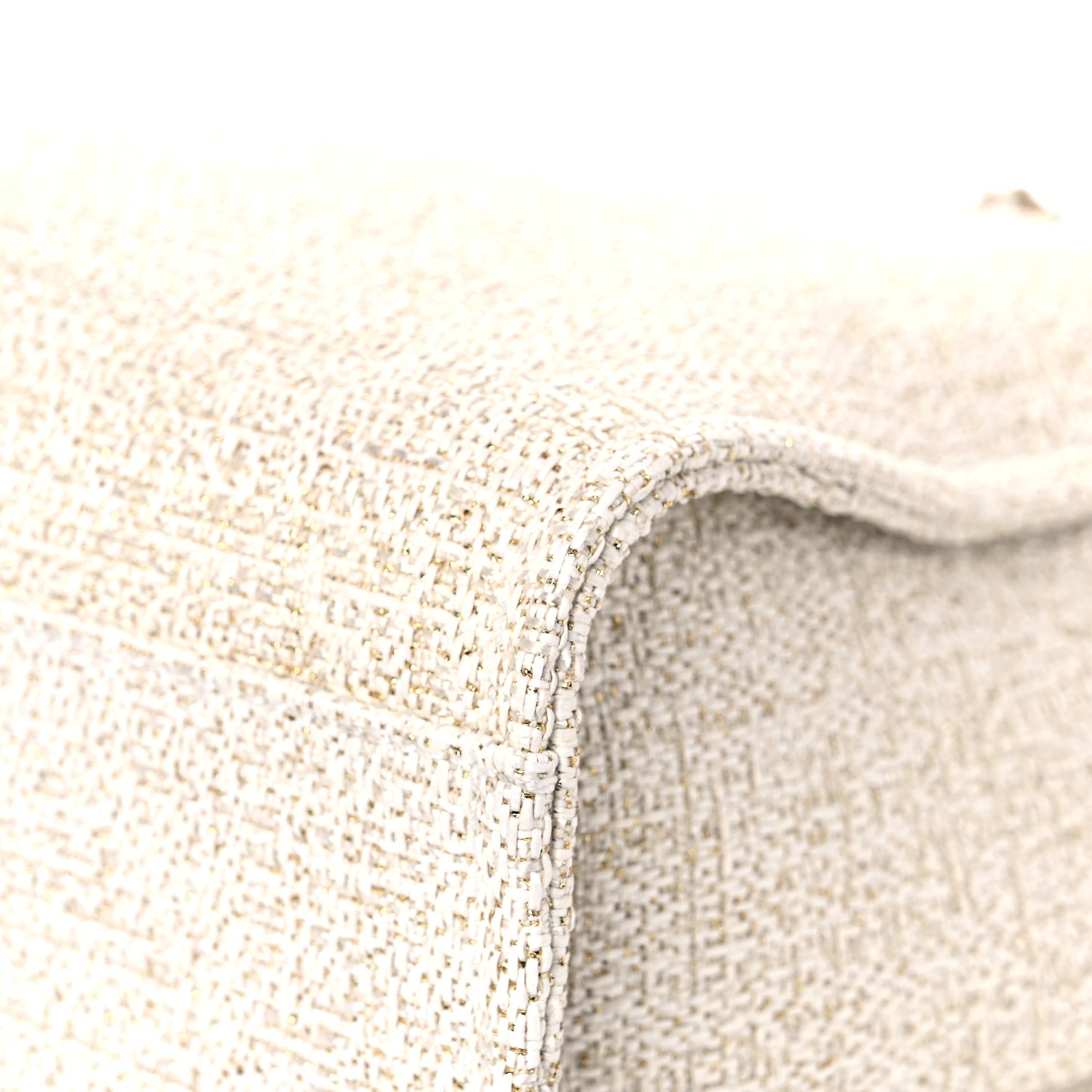 Lurex Boucle Small Deauville Tote Ivory