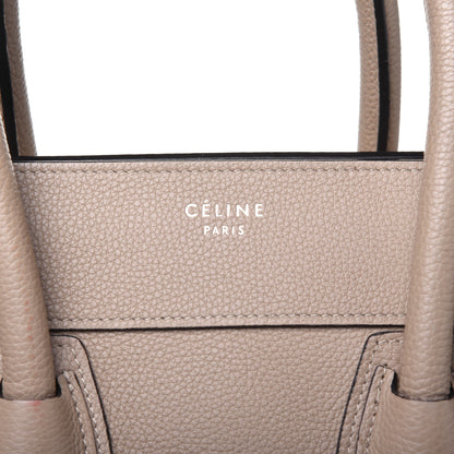 Celine Drummed Calfskin Mini Luggage Dune 18 of 24