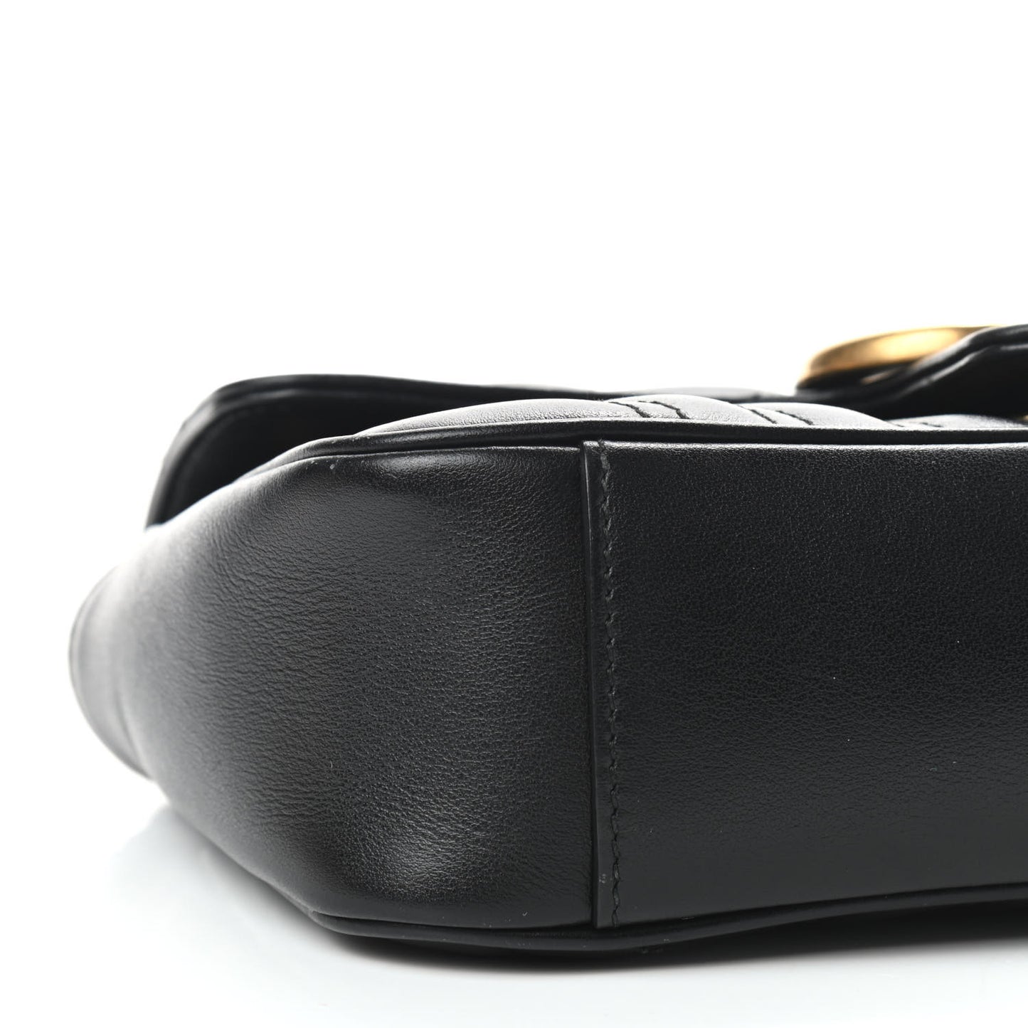 Calfskin Matelasse Mini GG Marmont Shoulder Bag Black