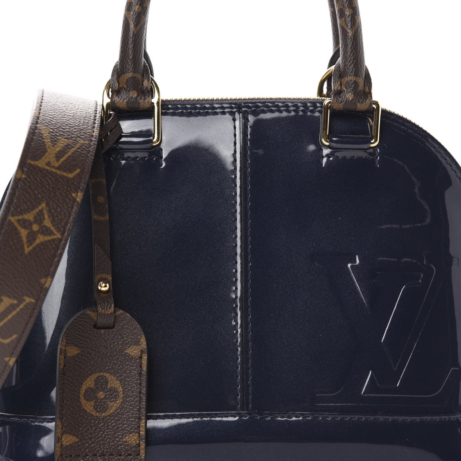 Louis Vuitton Patent Monogram Alma BB Marine 9 of 9
