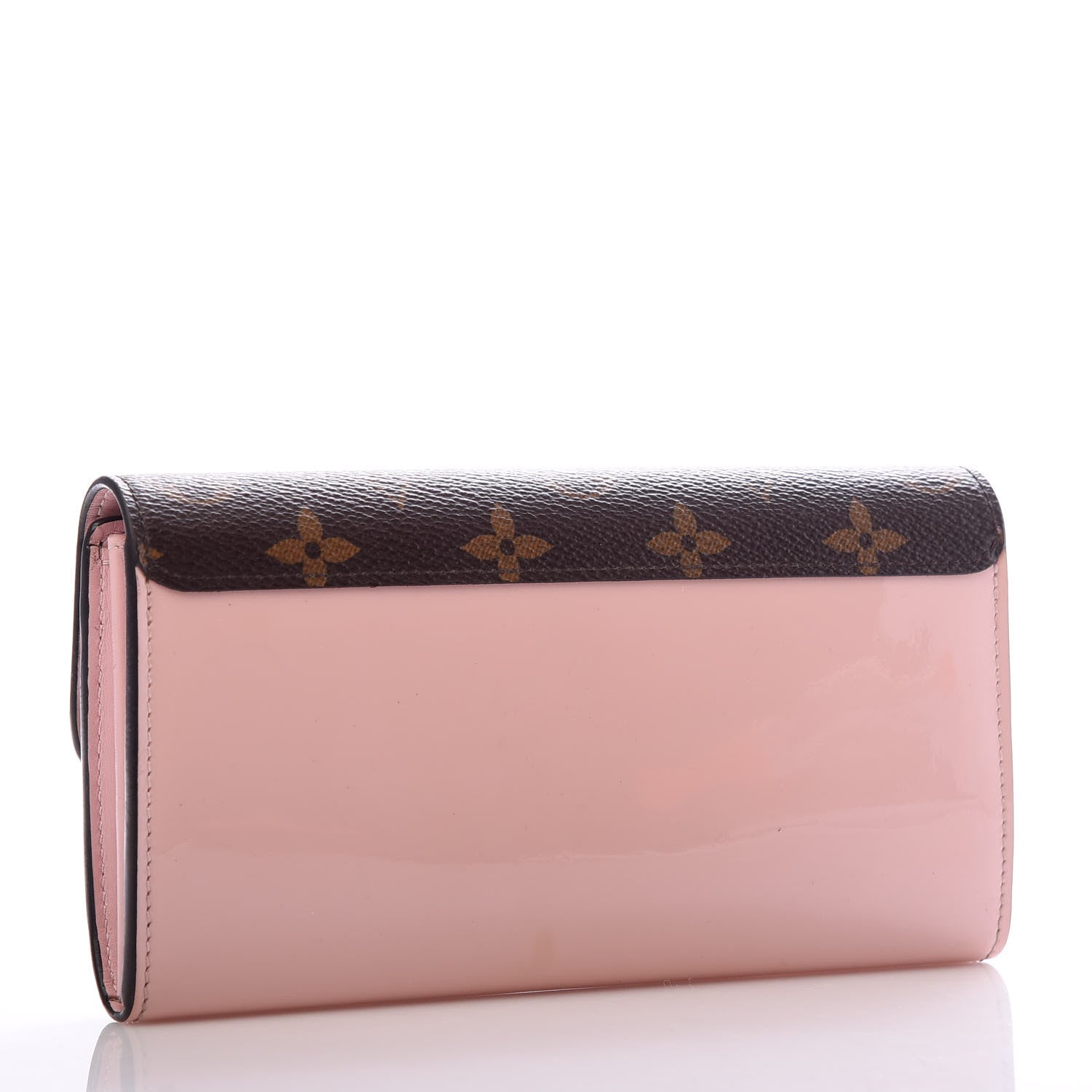 Louis Vuitton Patent Calfskin Monogram Cherrywood Wallet Rose Ballerine 3 of 9