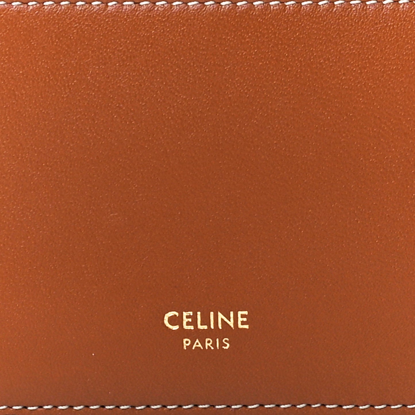 Triomphe Canvas Zipped Card Holder Tan
