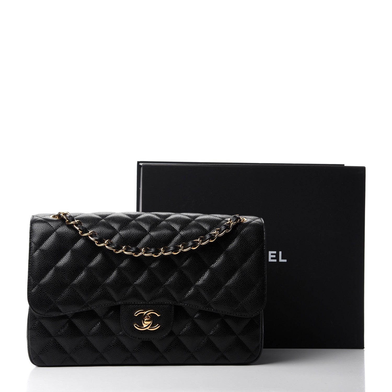 Chanel Caviar Quilted Jumbo Double Flap Black 12 of 12