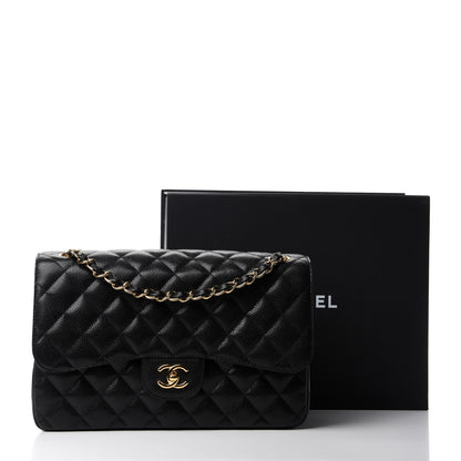 Chanel Caviar Quilted Jumbo Double Flap Black 12 of 12