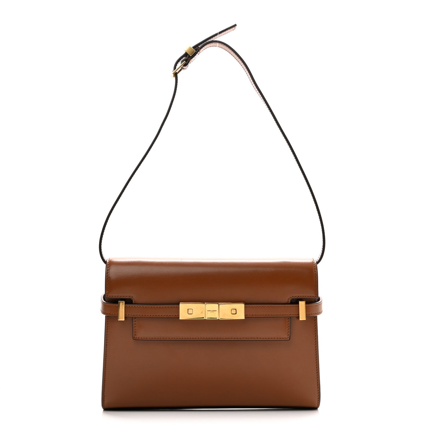 Smooth Calfskin Small Manhattan Shoulder Bag Brick