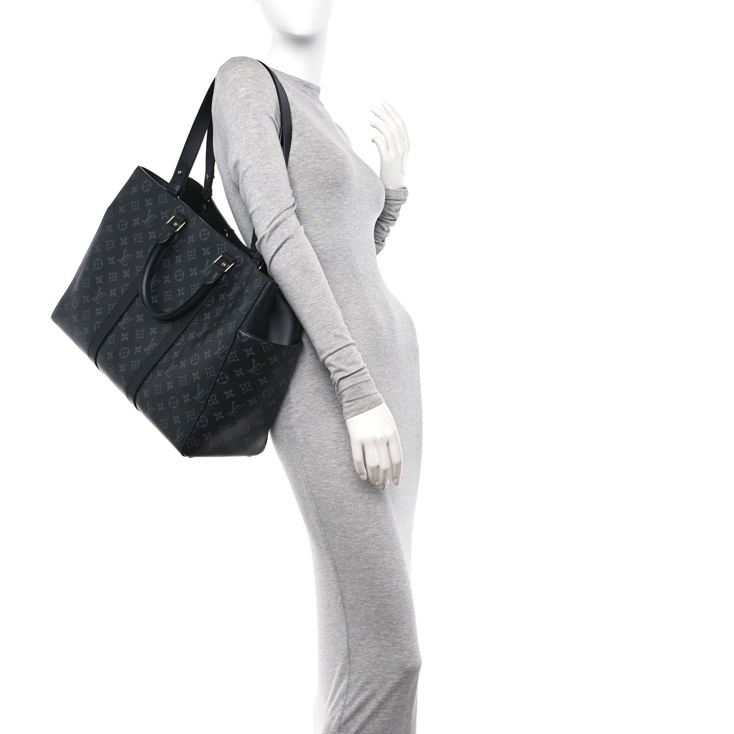 Louis Vuitton Monogram Eclipse Sac Plat 24H 2 of 9