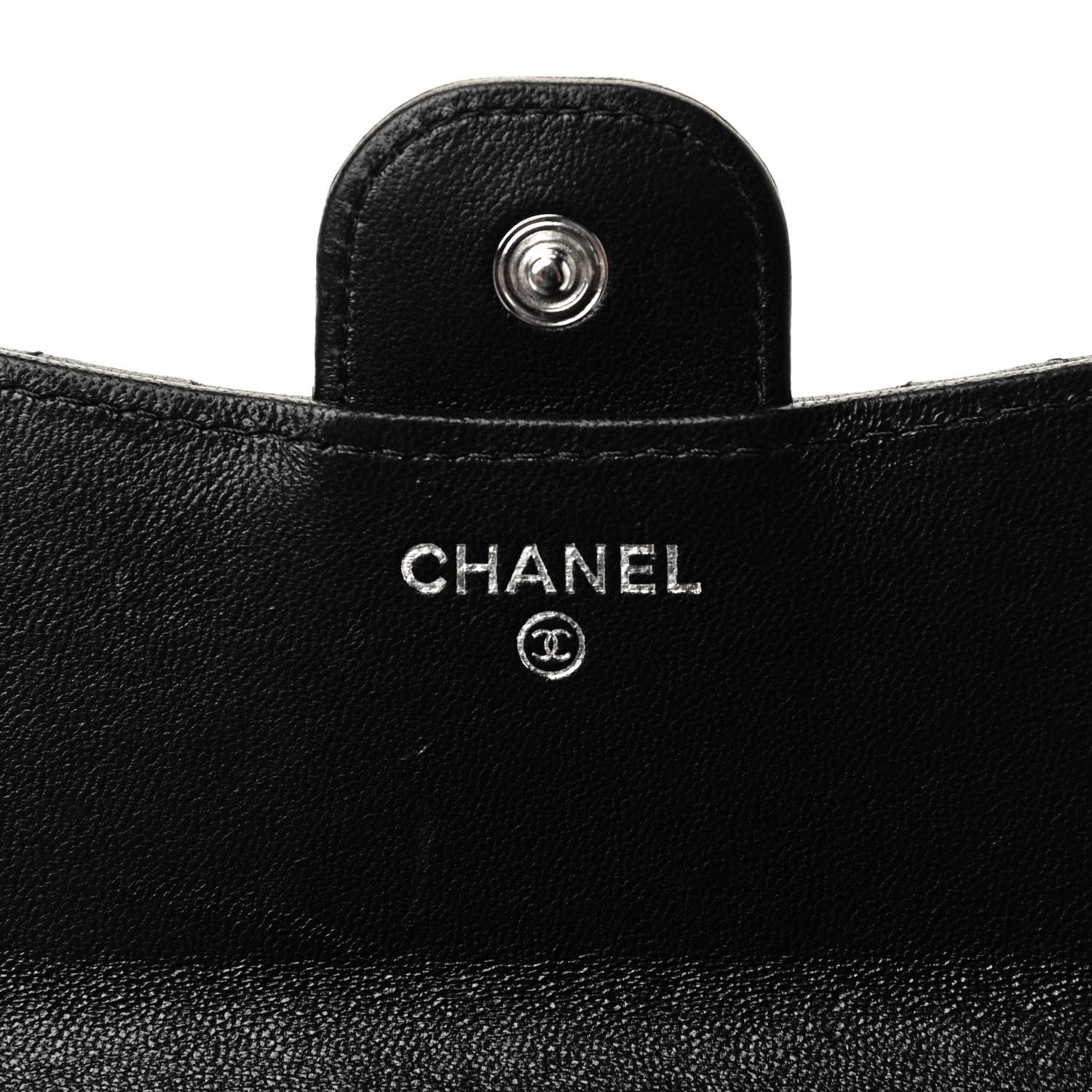 Chanel Lambskin Quilted Compact Flap Wallet So Black 6 of 7