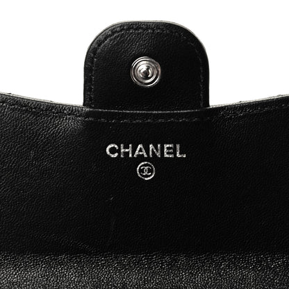 Chanel Lambskin Quilted Compact Flap Wallet So Black 6 of 7