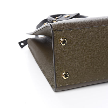 Louis Vuitton Taurillon City Steamer MM Kaki Creme Black 7 of 10