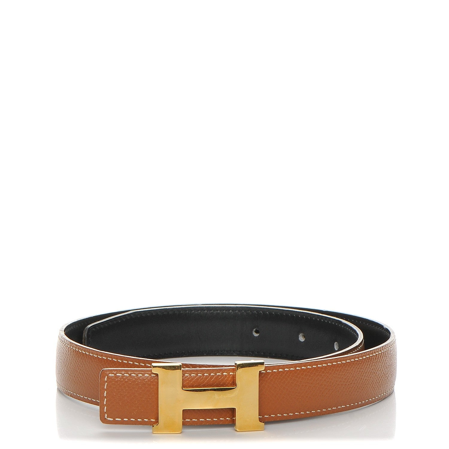 Hermes Box Togo Constance 24mm H Belt 65 Noir Gold 1 of 8