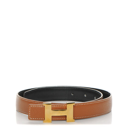 Hermes Box Togo Constance 24mm H Belt 65 Noir Gold 1 of 8