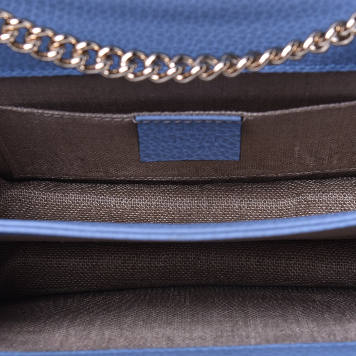 Dollar Calfskin Small Interlocking G Shoulder Bag Mineral Blue