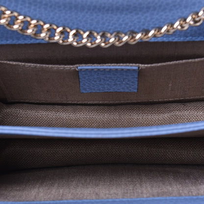 Gucci Dollar Calfskin Small Interlocking G Shoulder Bag Mineral Blue 5 of 15
