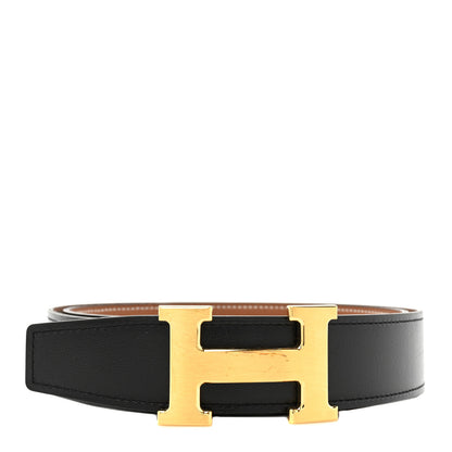 Hermes Box Togo 32mm H Belt 90 36 Black Gold 1 of 4