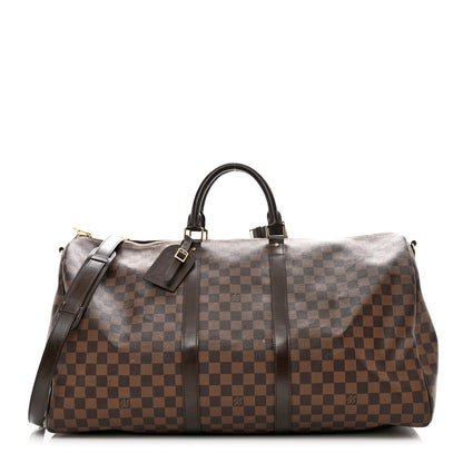 Louis Vuitton Damier Ebene Keepall Bandouliere 55 1 of 10