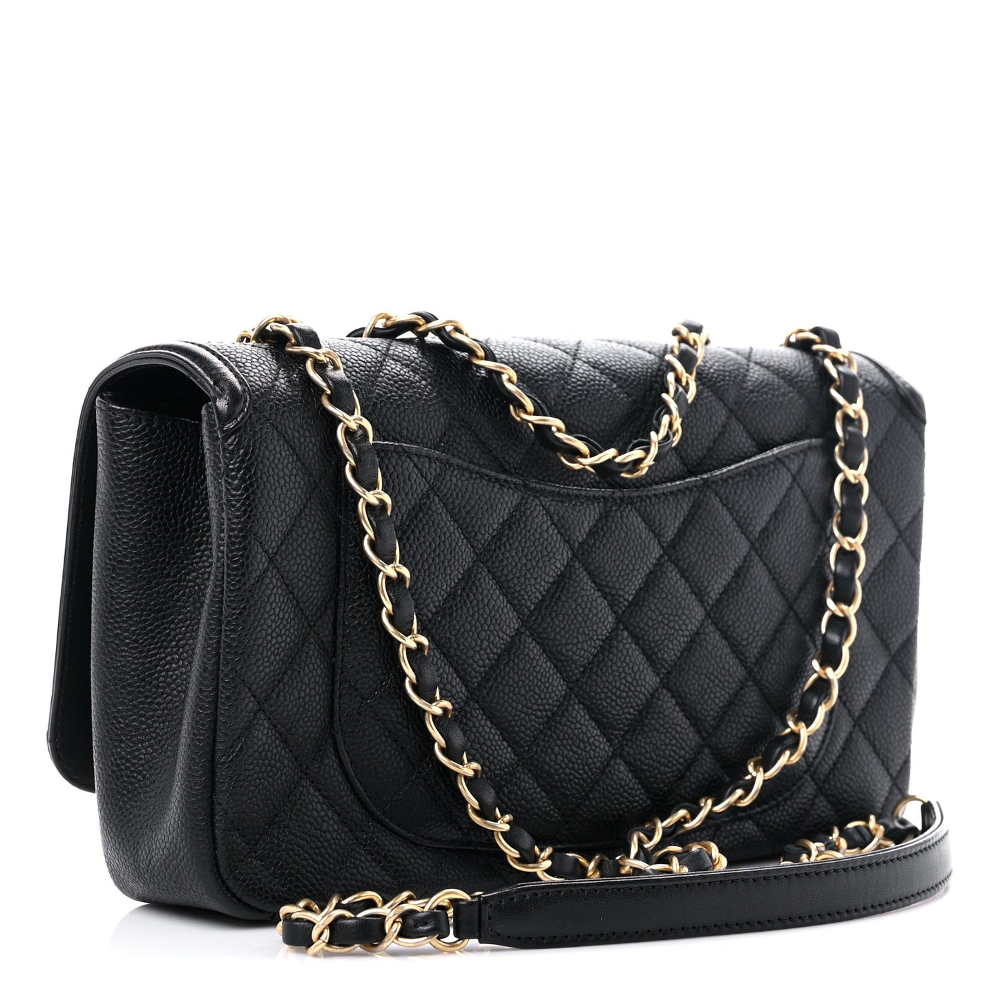 Caviar Quilted Medium CC Filigree Flap Black