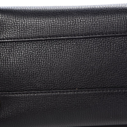 Burberry Grainy Calfskin House Check Small Banner Tote Black 9 of 16