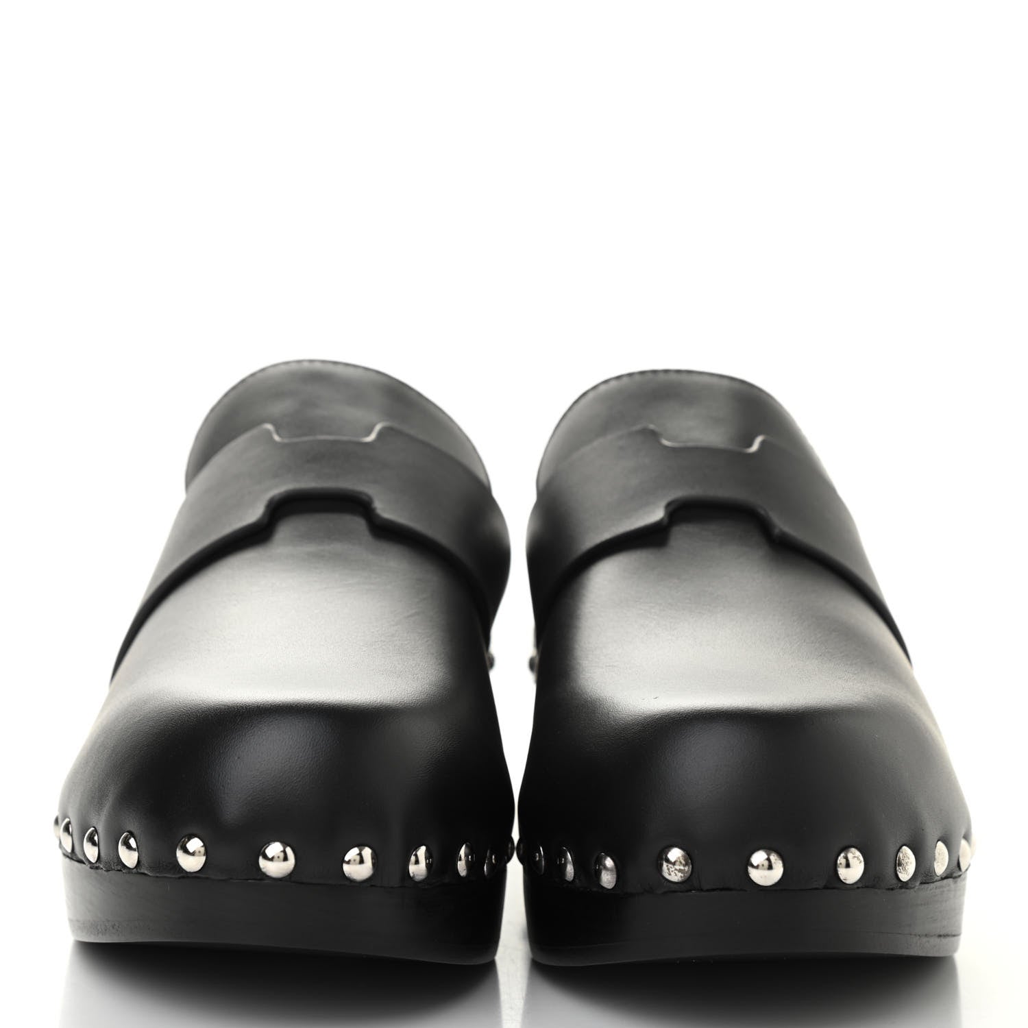 Hermes Calfskin Calya Mules 37 Black 2 of 8