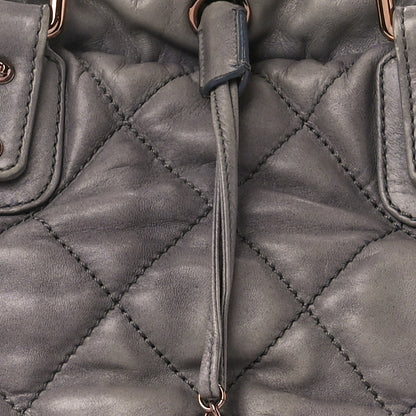 Chanel Lambskin Quilted Cloudy Bundle East West Tote Grey 10 of 14