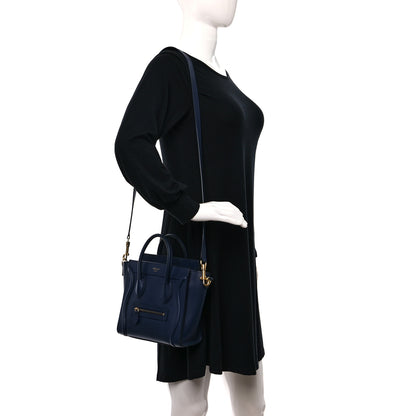 Celine Smooth Calfskin Nano Luggage Ink 2 of 8