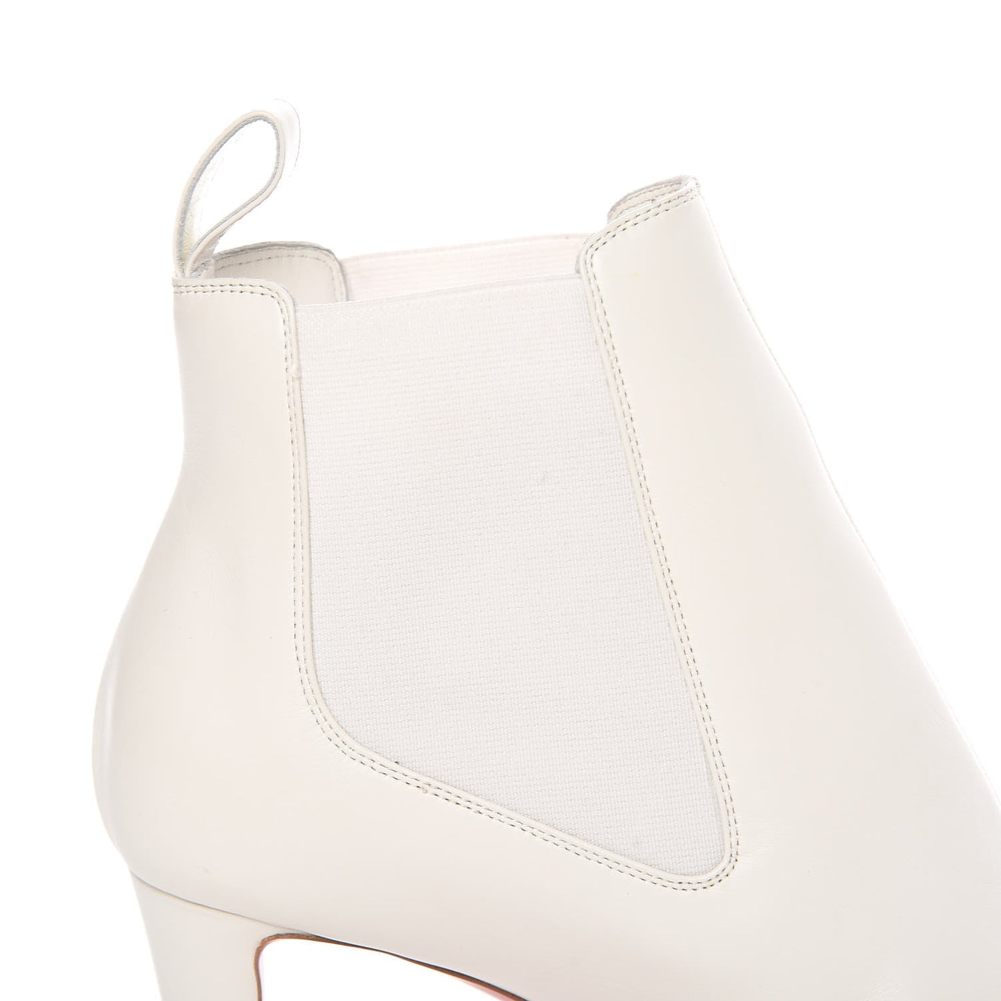 Calfskin Antispecchio Superchen 70 Booties 38 Snow Silver