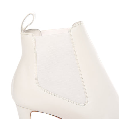 Christian Louboutin Calfskin Antispecchio Superchen 70 Booties 38 Snow Silver 11 of 16