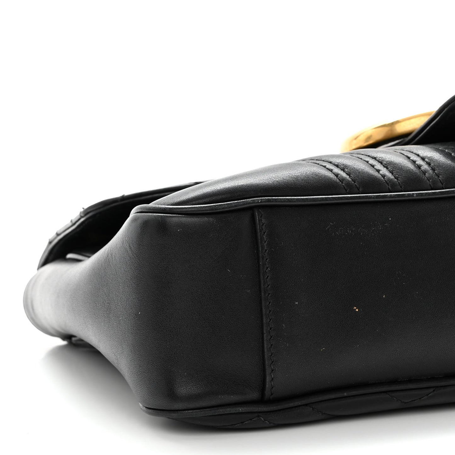 Calfskin Matelasse Medium GG Marmont Shoulder Bag Black
