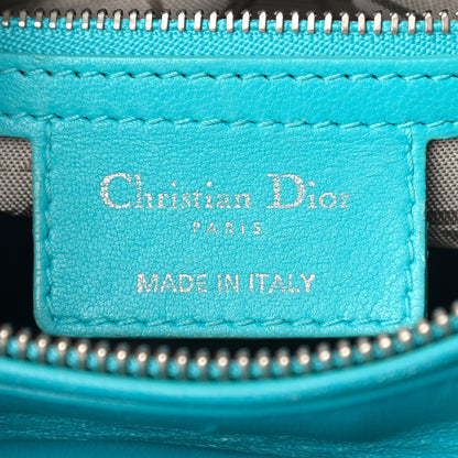 Christian Dior Lambskin Cannage Medium Lady Dior Turquoise 6 of 18
