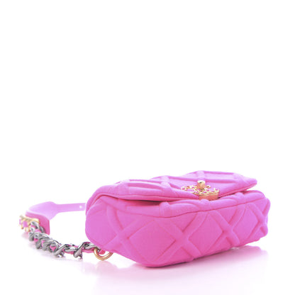 Chanel Jersey Quilted 19 Waist Bag Pink 5 of 12