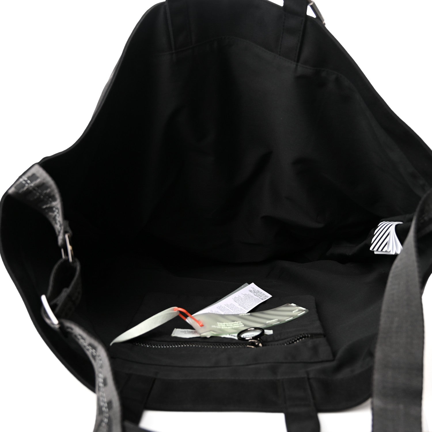 Off-White Canvas Goods Quote Tote Black White 5 of 9