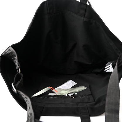 Off-White Canvas Goods Quote Tote Black White 5 of 9