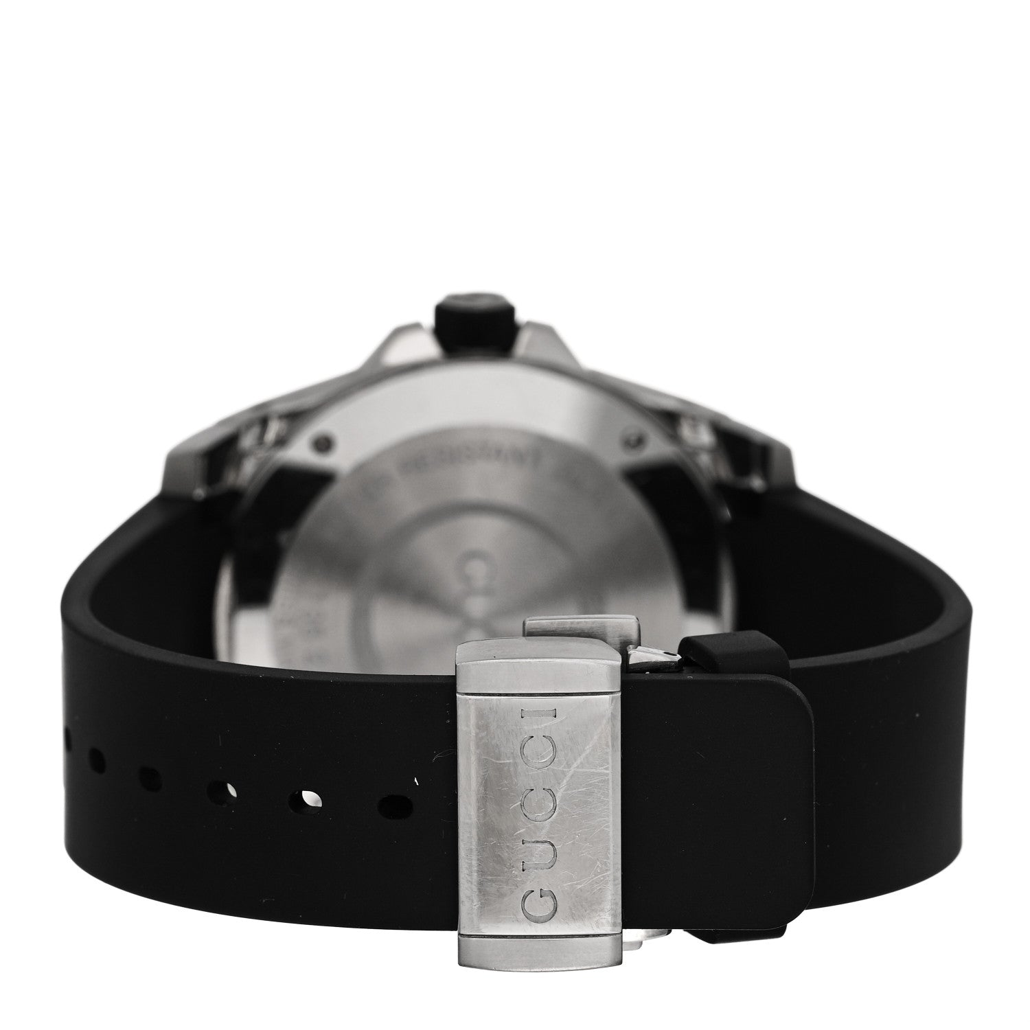Gucci Stainless Steel Rubber 45mm Dive Snake Quartz Watch Black 3 of 4