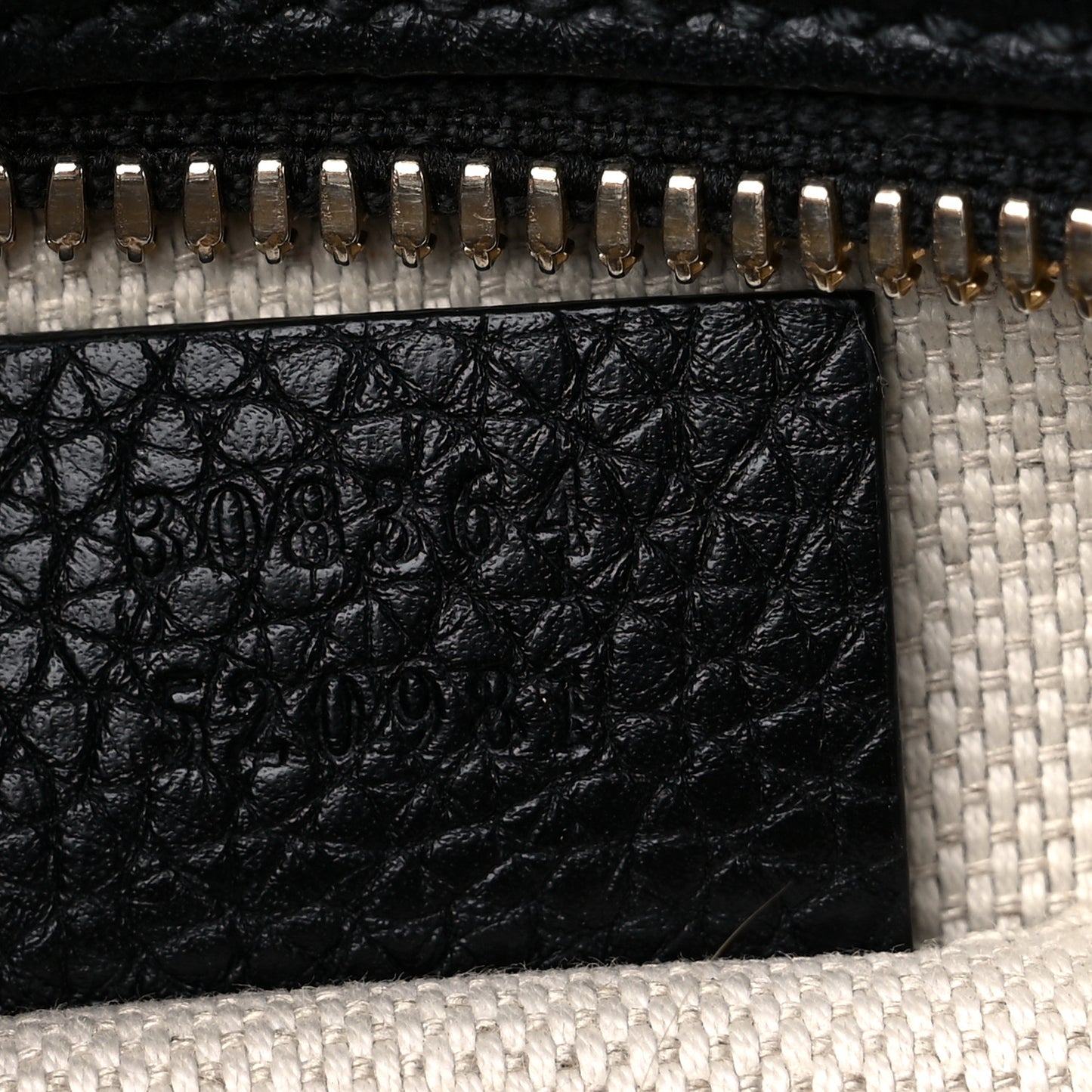 Pebbled Calfskin Small Soho Disco Bag Black