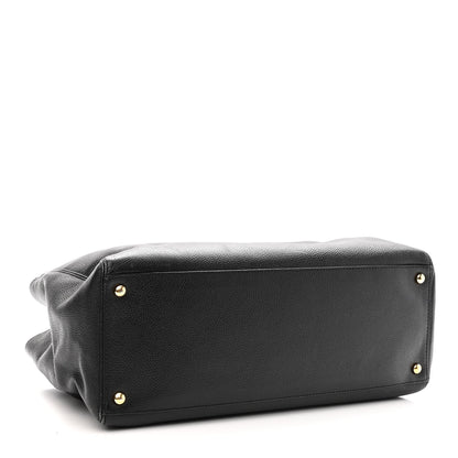 Chanel Calfskin Cerf Executive Shopper Tote Black 3 of 9