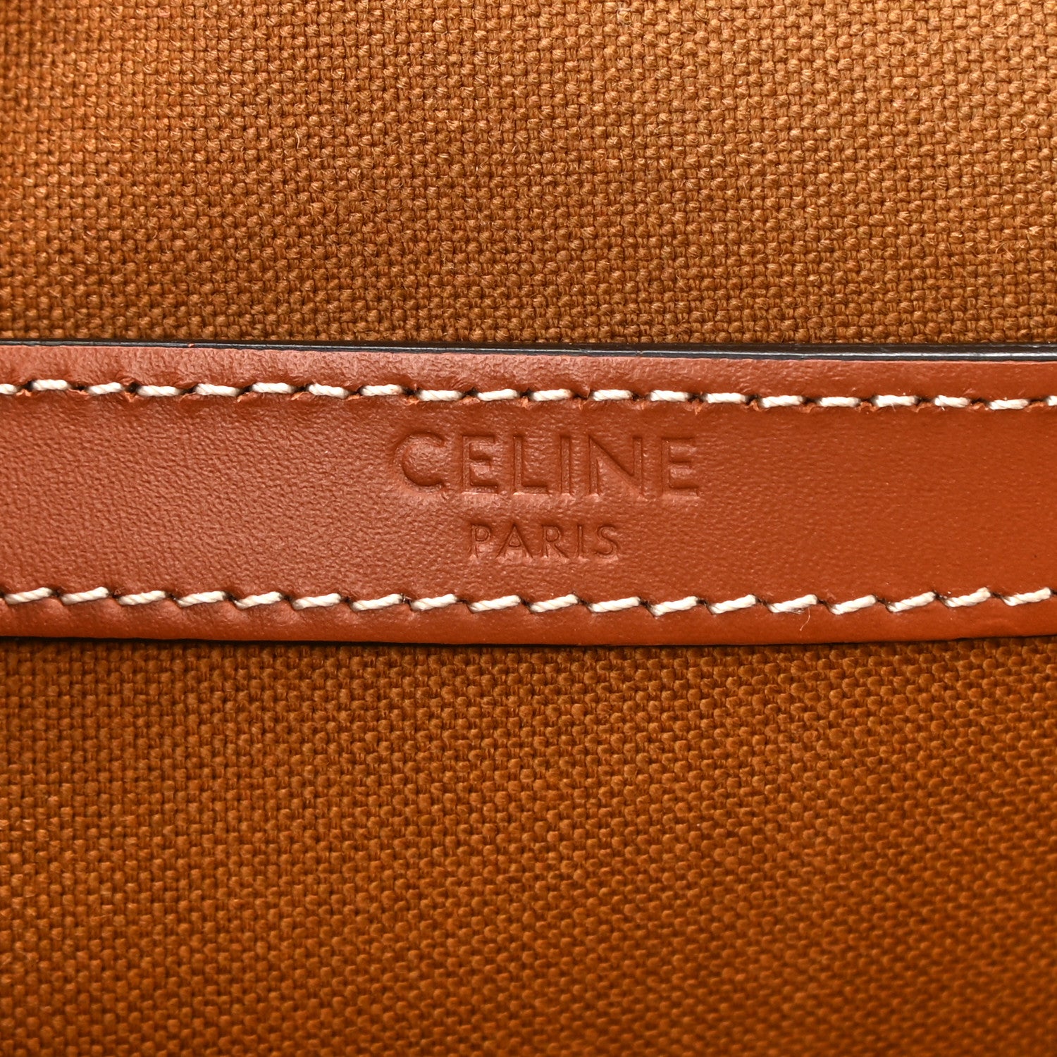 Celine Triomphe Canvas Medium Folco Bag Tan 6 of 8