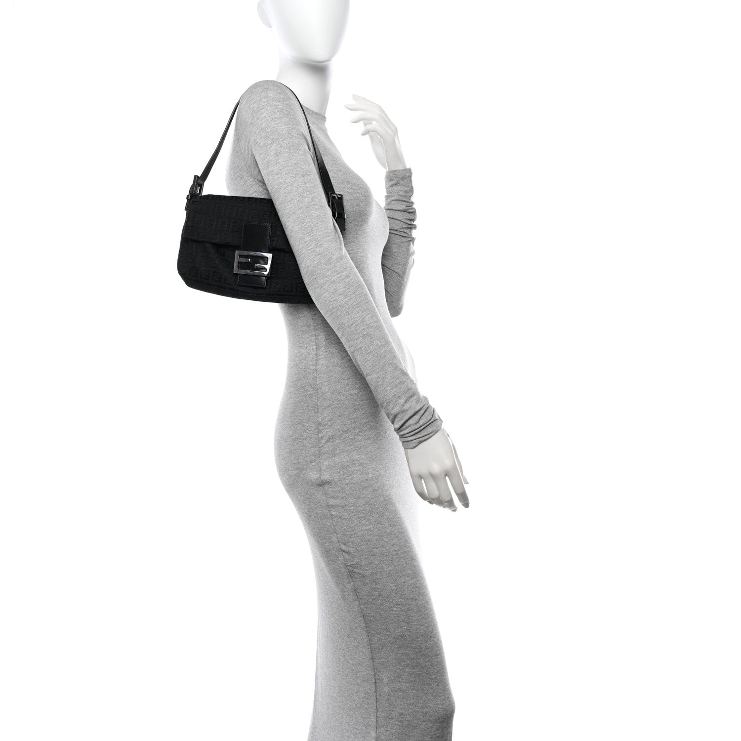 Fendi Zucchino Baguette Black 2 of 11