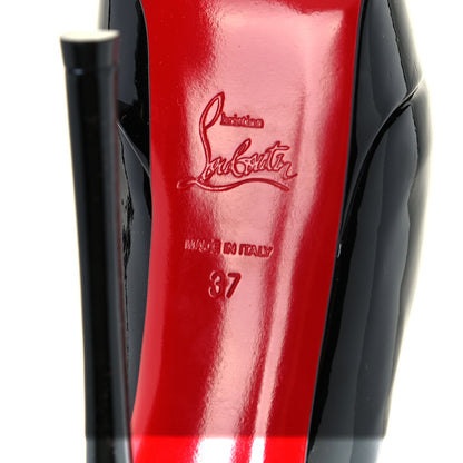 Christian Louboutin Patent Chick Up Alta 150 Peep Toe Pumps 37 Black 8 of 10