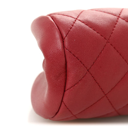 Chanel Lambskin Quilted Timeless Clutch Red 8 of 9