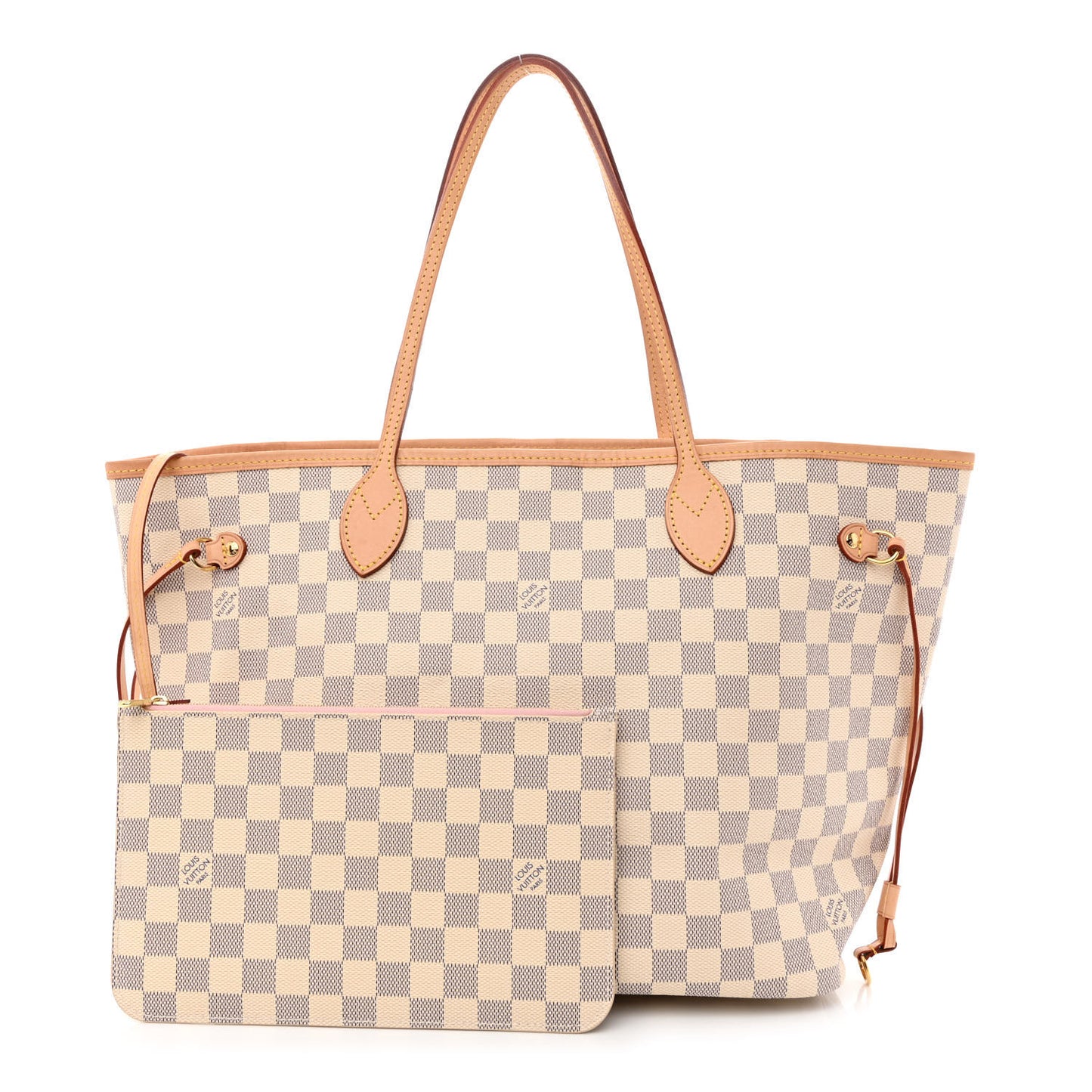 Damier Azur Neo Neverfull MM Rose Ballerine