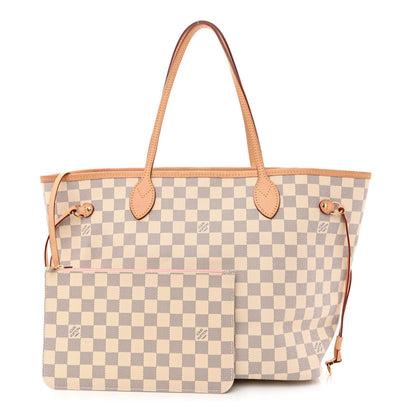 Louis Vuitton Damier Azur Neo Neverfull MM Rose Ballerine 1 of 12