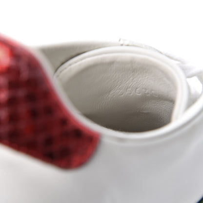 Gucci Calfskin Web Heart Embroidered Womens Ace Sneakers 37 White 8 of 10