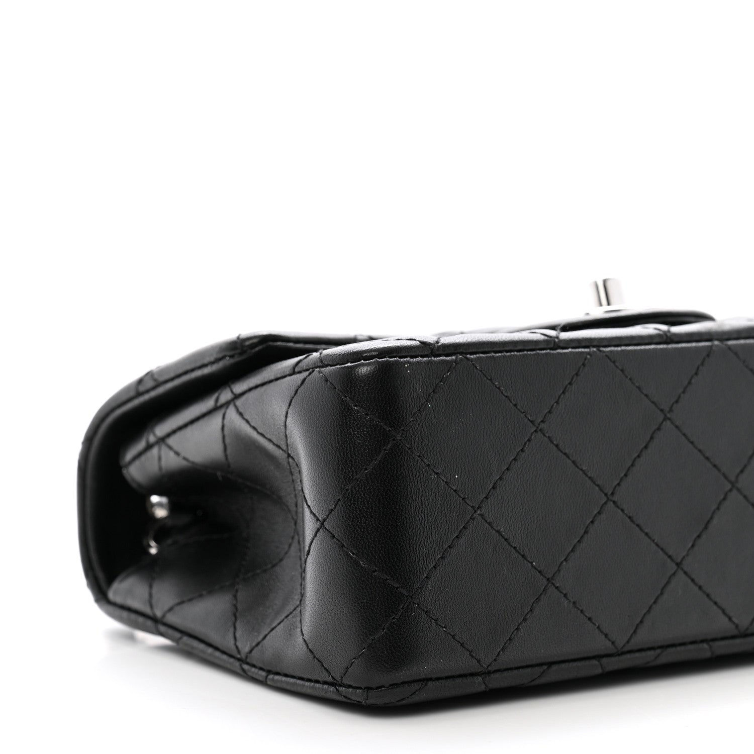 Chanel Lambskin Quilted Mini Rectangular Flap Black 9 of 10