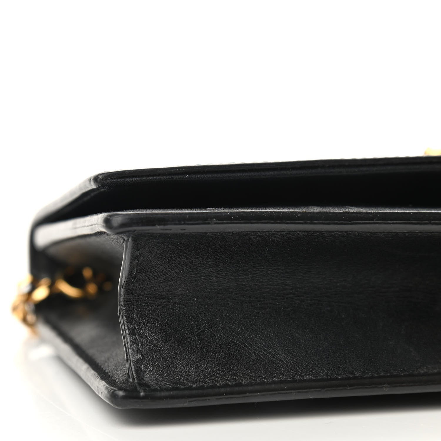 Saint Laurent Smooth Calfskin Classic Monogram Kate Tassel Chain Wallet Black 5 of 15