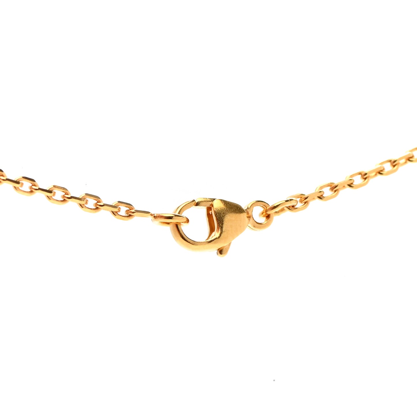 Lacquered Gold Pop H Pendant Necklace White